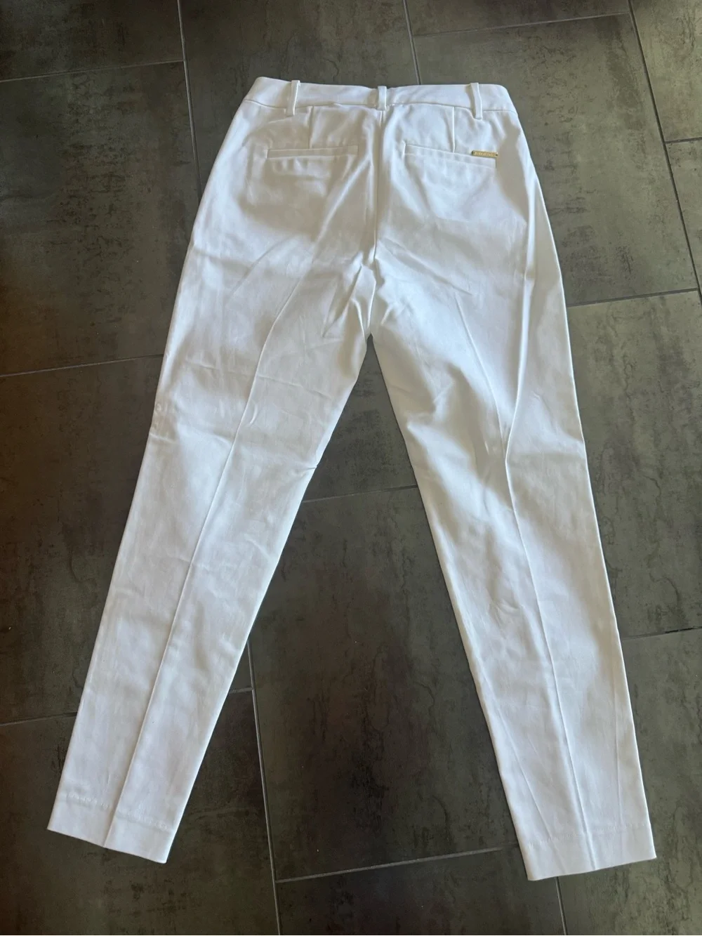 Michael Kors White Garment with Gold Logo Plaque